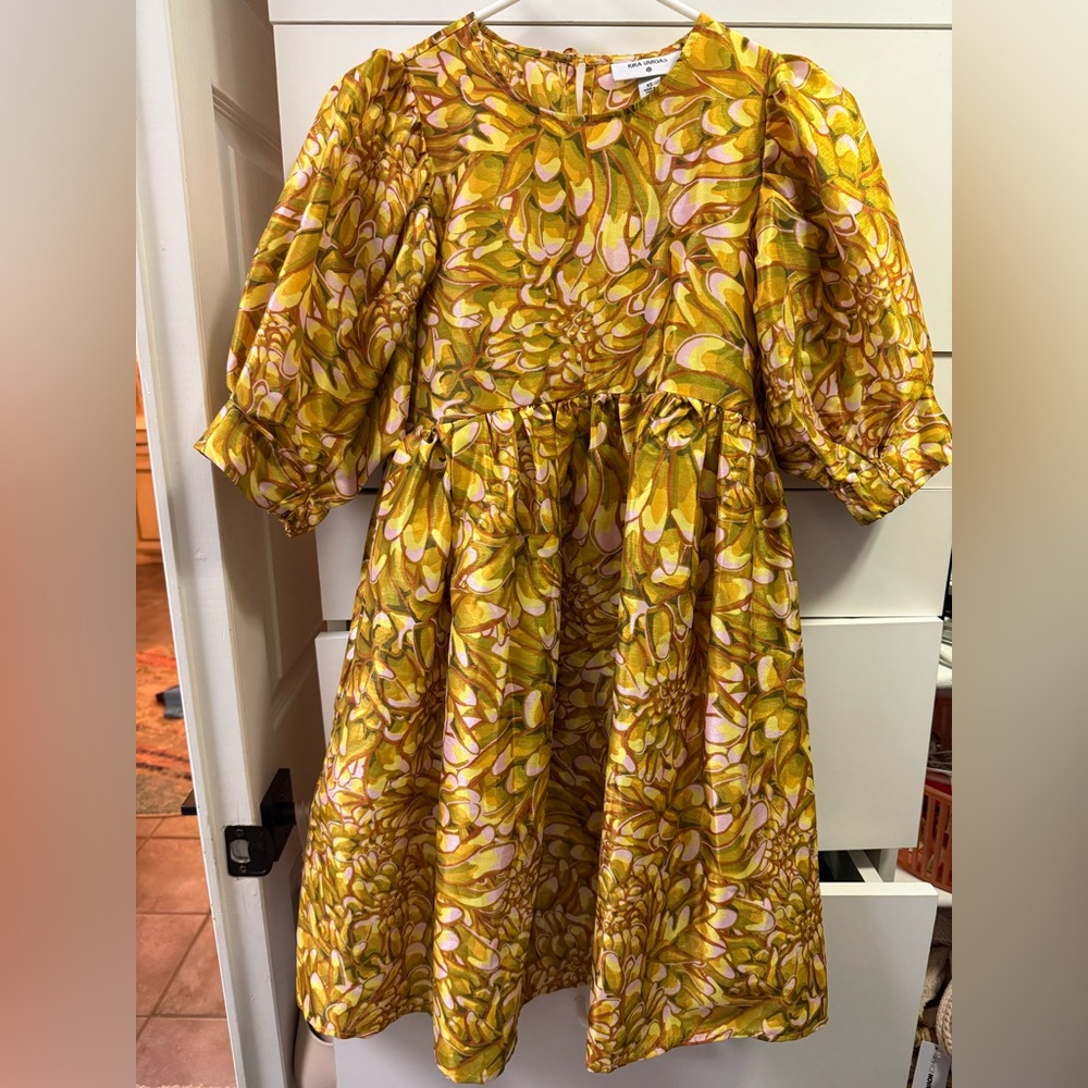 Kika Vargas x Target Floral Mum Puff Sleeve Mini Dress XS - Picture 3 of 5